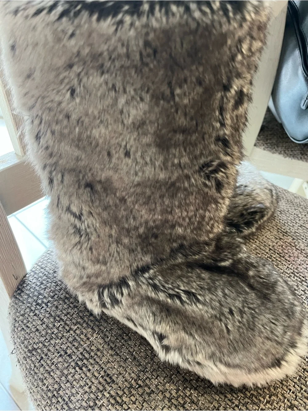 Pottery Barn Teen Faux Fur Grey Boots